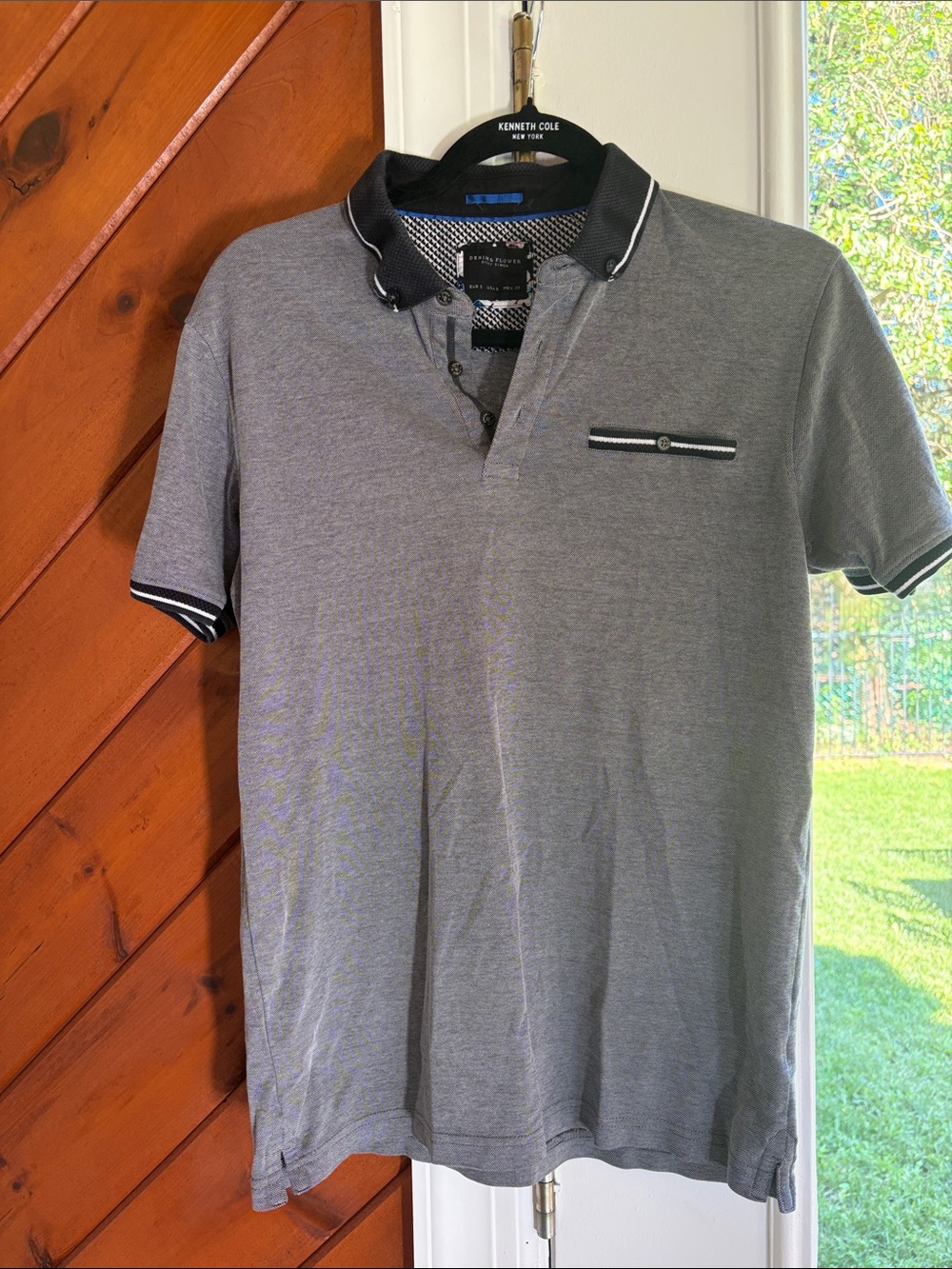 Kenneth Cole Gray Polo with Black Trim